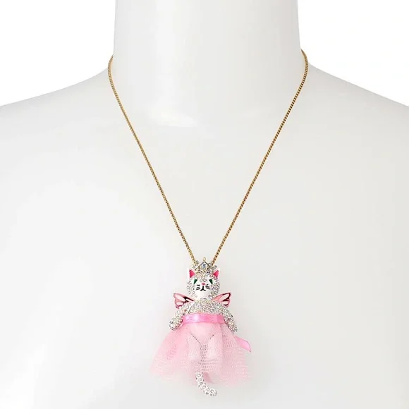 New BETSEY JOHNSON Cat Fairy Stud necklace - Picture 3 of 8